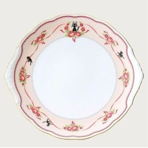 Studio Ghibli Noritake Kiki's Delivery Service Jiji Party Dish Plate Pink 28cm
